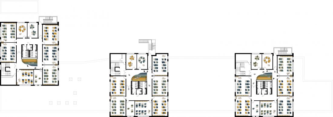 Sigurd Larsen Design Architecture_Gesamtschule Lengerich schulbau nrw school Plan 1. Floor
