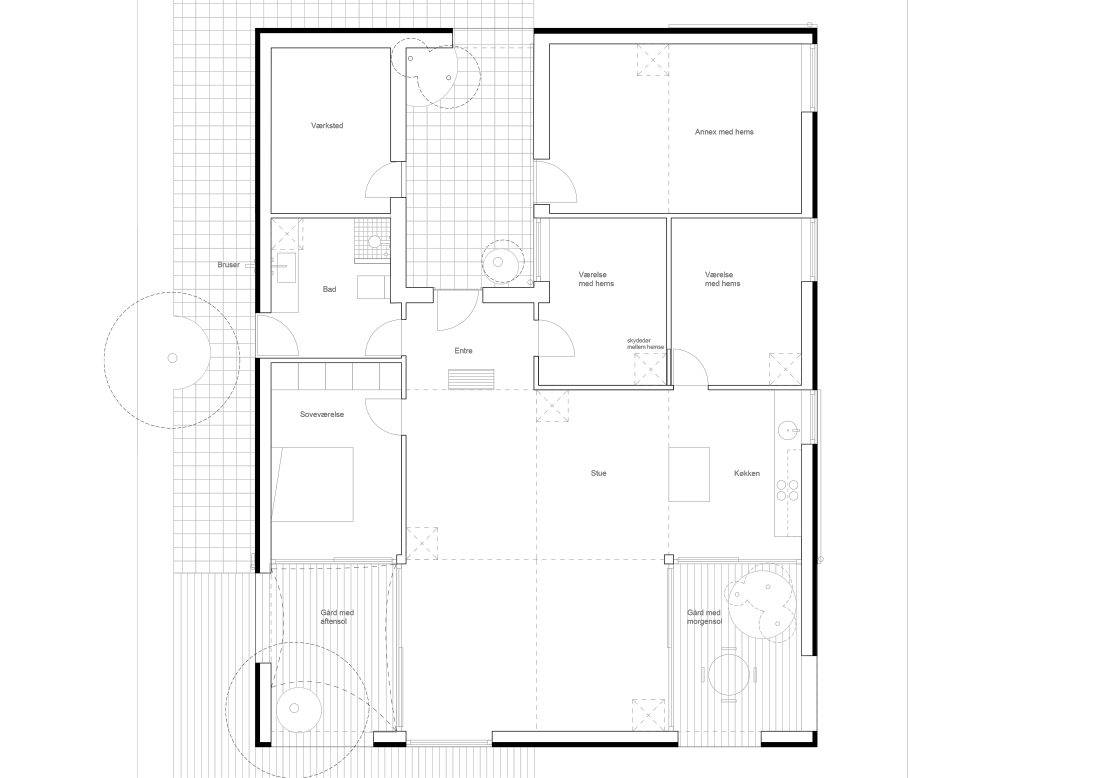 Sigurd Larsen Design Architecture_ The Roof House daylight wood facade Copenhagen plan close copy