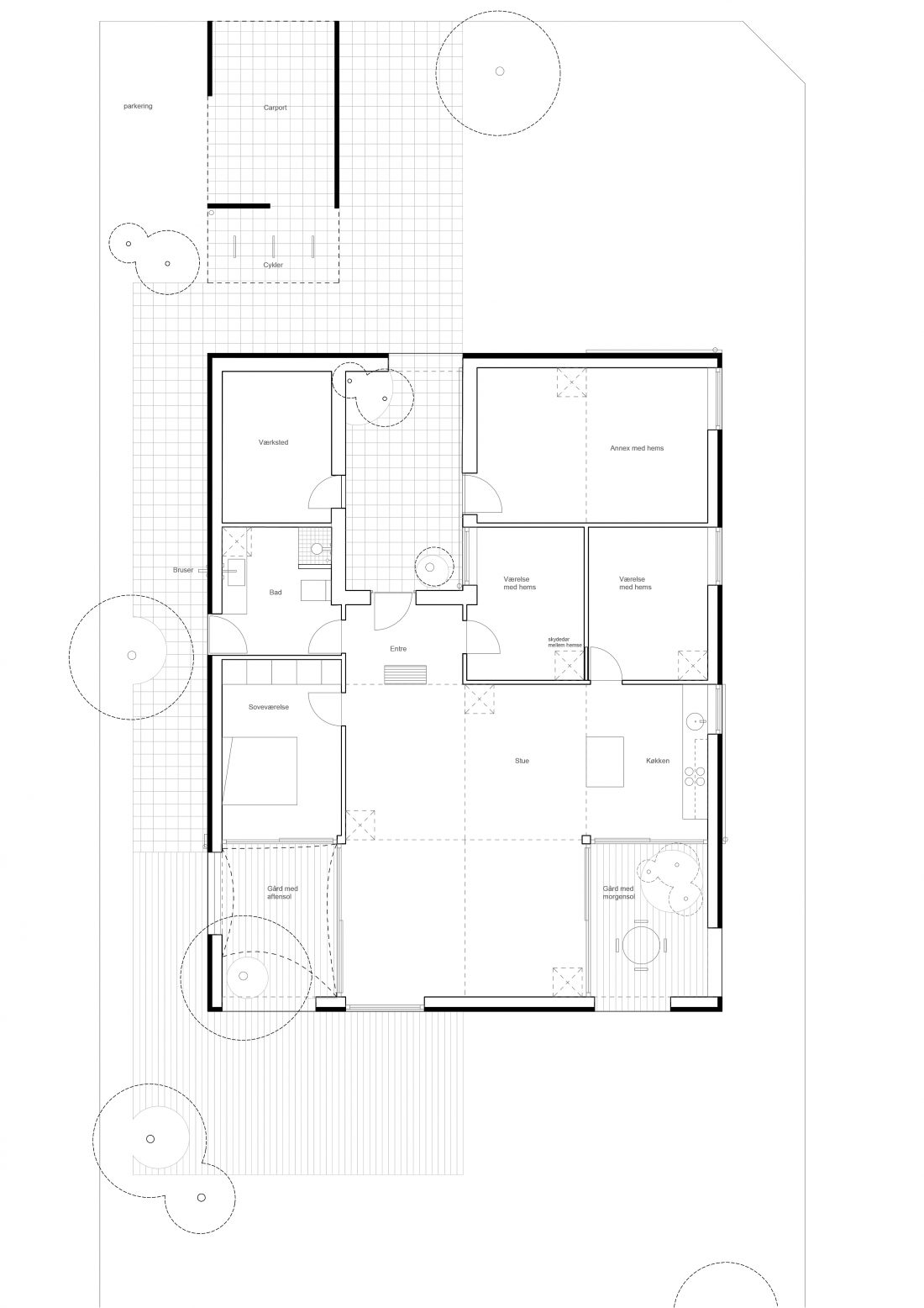 Sigurd Larsen Design Architecture_ The Roof House daylight wood facade Copenhagen situationsplan