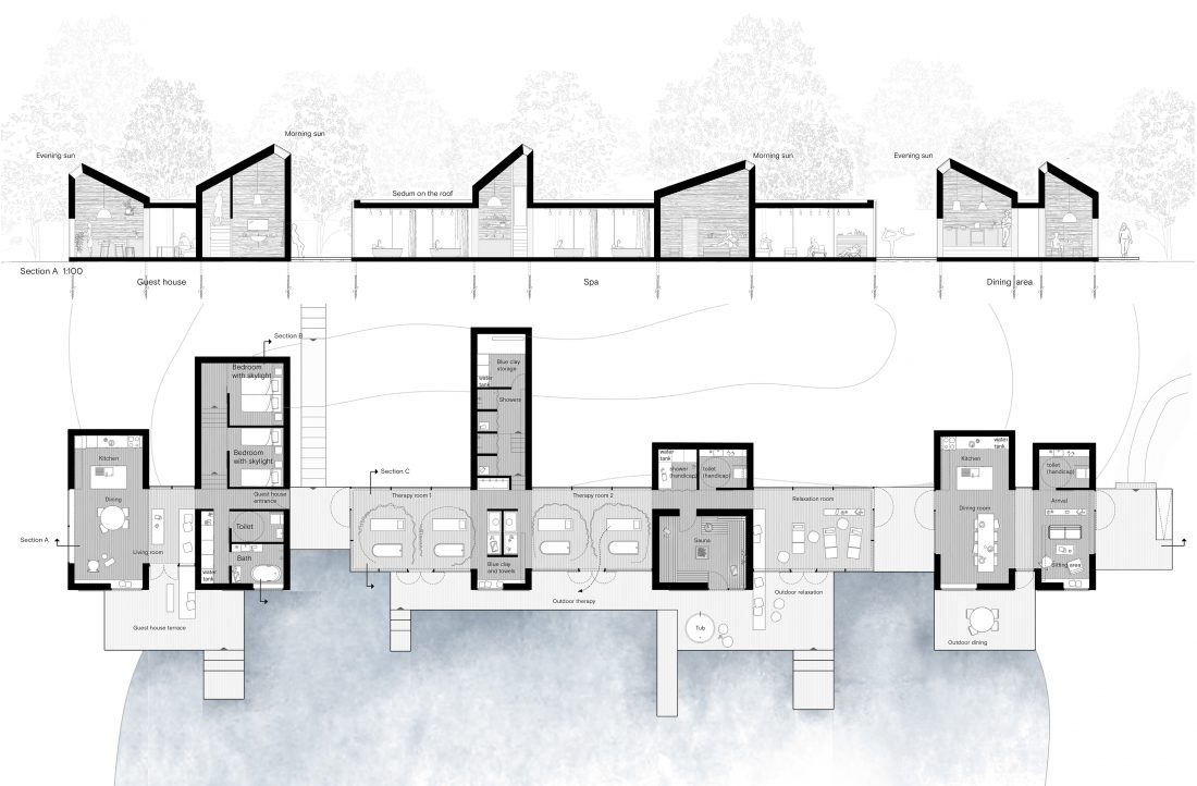 Sigurd Larsen_The Lake House_architecture wood sustainable brandenburg_plan section