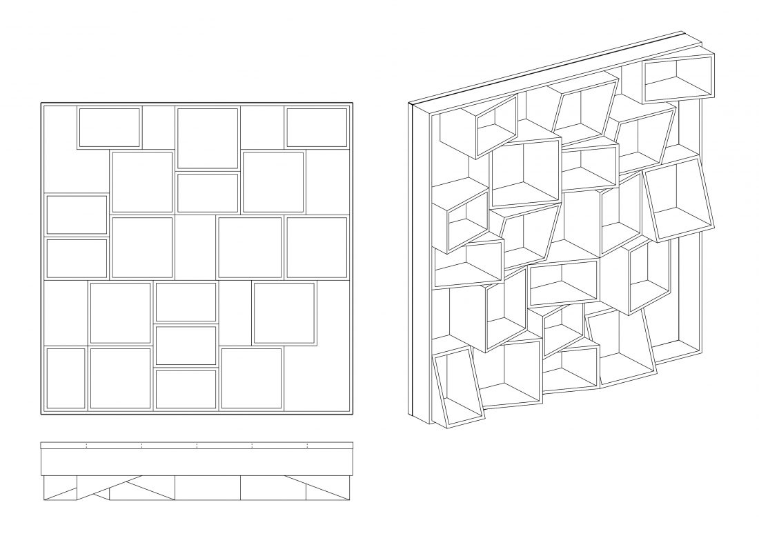 Sigurd Larsen furniture for The Roof House_Danish Design Copenhagen Berlin costumized shelves Regal reol