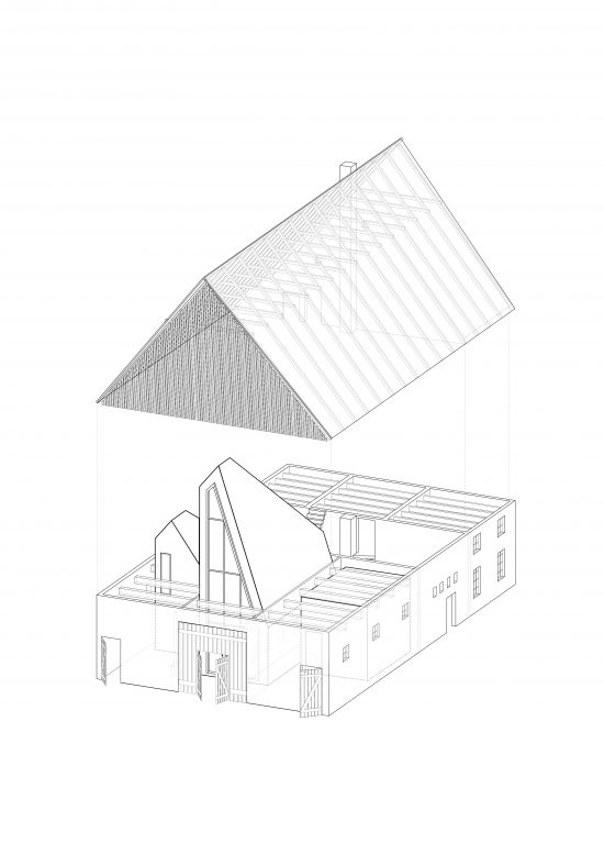 Dortmannhof_Sigurd Larsen architecture music studio design architektur Denkmalschutz essen zollverein_axo 1