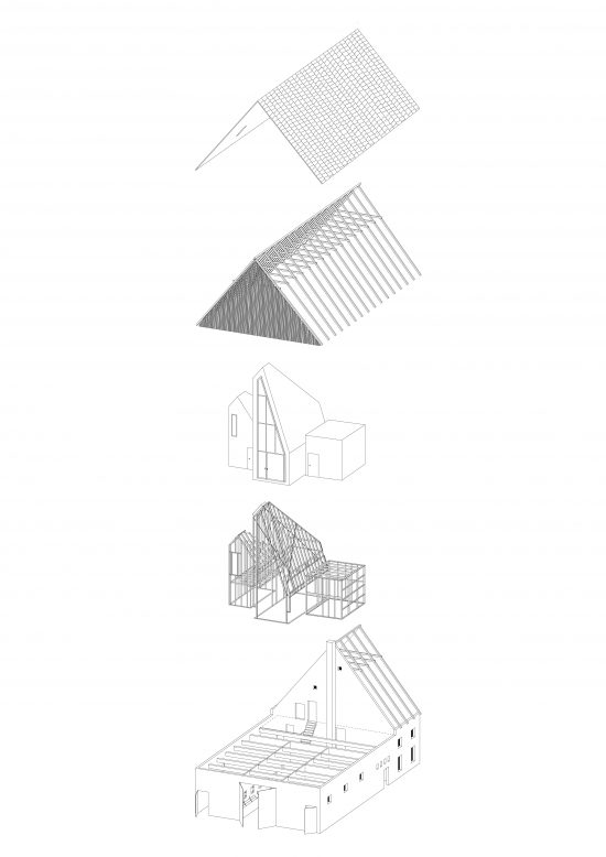 Dortmannhof_Sigurd Larsen architecture music studio design architektur Denkmalschutz essen zollverein_axo 2