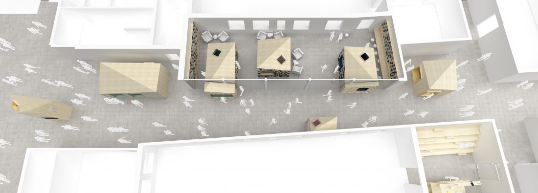 _Gesamschule Rheda Wiedenbrueck_Sigurd Larsen Design Architektur schule schulbau gesamtschule innenarchitektur_bibliothek perspektive