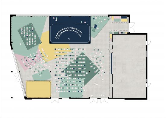 _Gesamschule Rheda Wiedenbrueck_Sigurd Larsen Design Architektur schule schulbau gesamtschule innenarchitektur_mensa theater