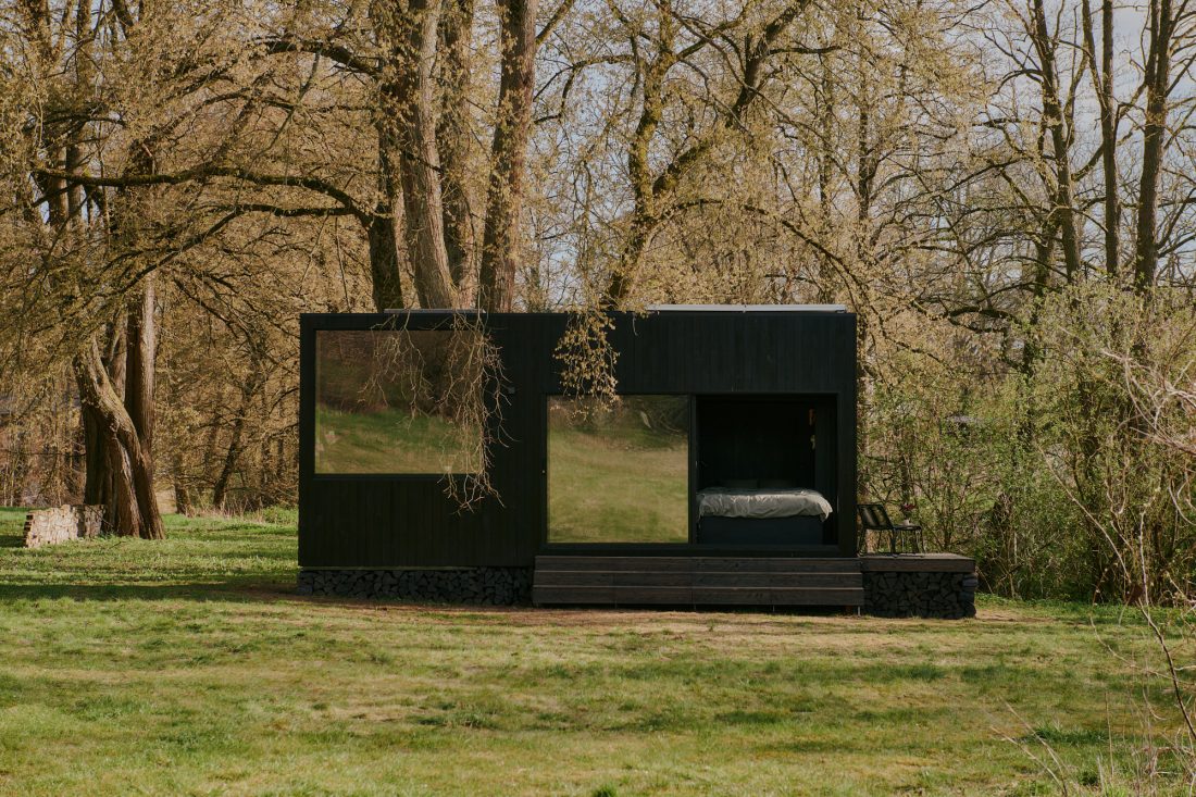 Cabin_ Bed window open front view_Raus x Wehrmuehle_Cabin Model 2 designed by Sigurd Larsen_Credit_ Noel Richter