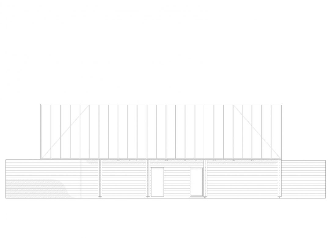 Sigurd Larsen Architekten Glas Haus brick wood glass design uckermark_East facade