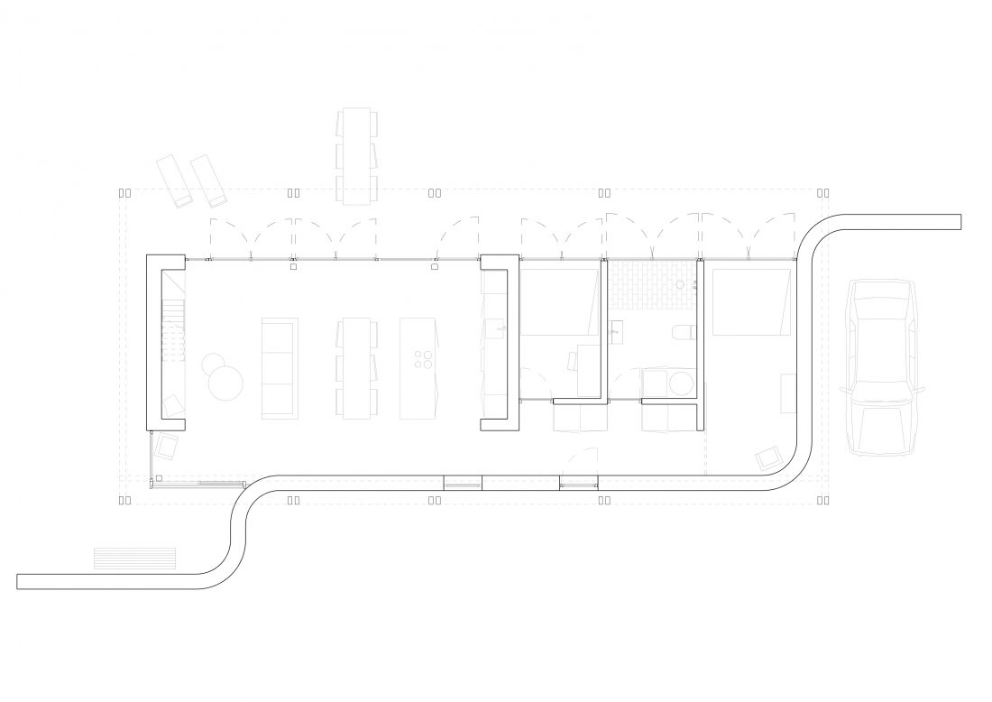 Sigurd Larsen Architekten Glas Haus brick wood glass design uckermark_Plan