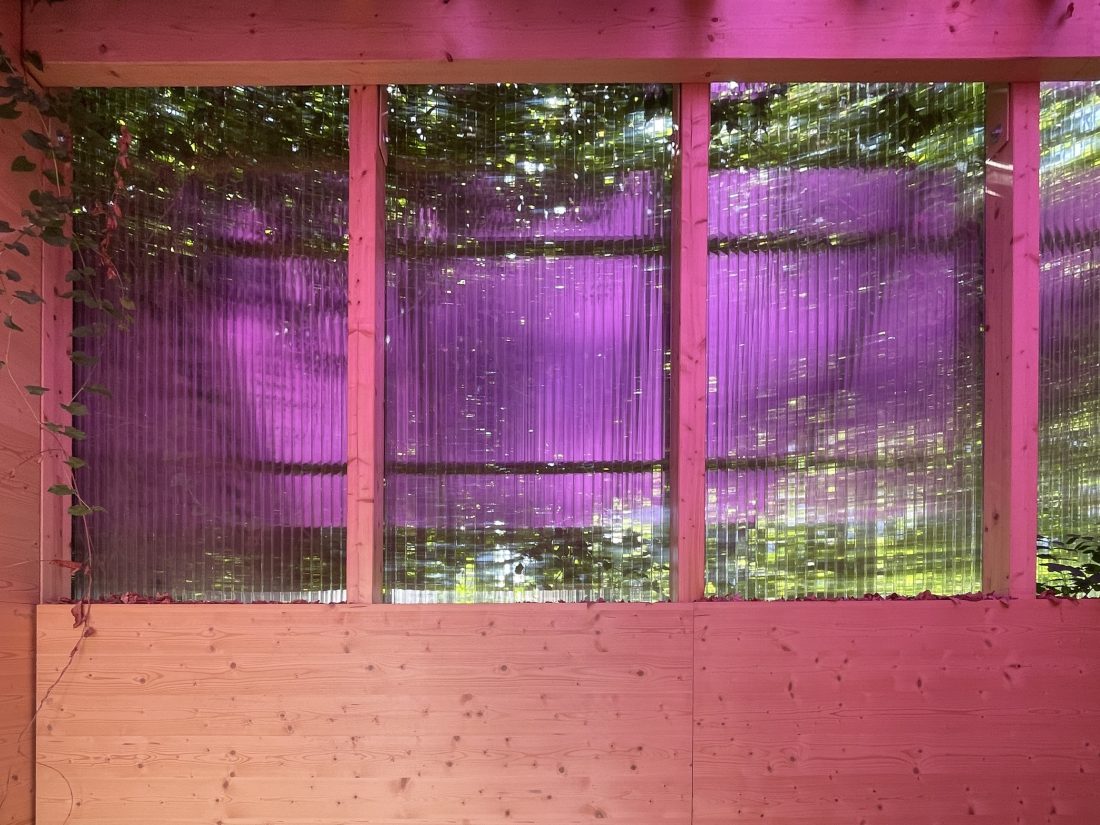 Tea House for Peggy Gou by Sigurd Larsen design and Architecture Berlin follie pavilion pink roof_14