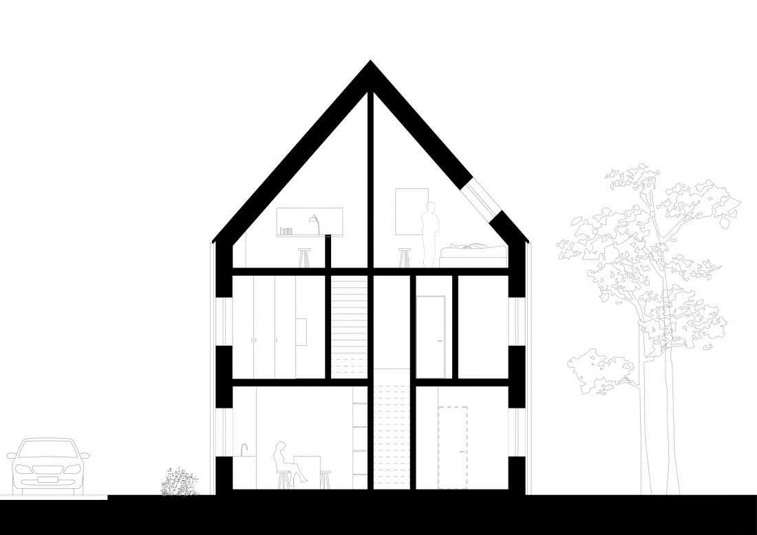 NSPH_Sigurd Larsen Design Architecture Germany stone wood urban house_Section short